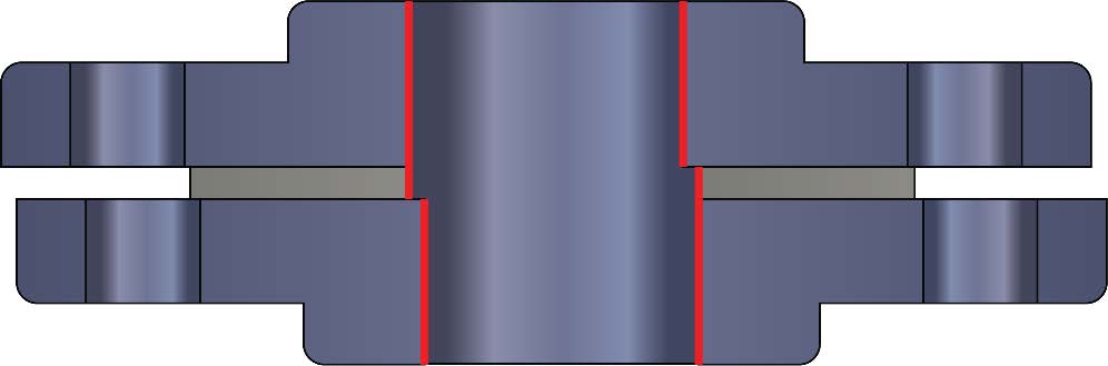 Misaligned Bolted Flange Connection